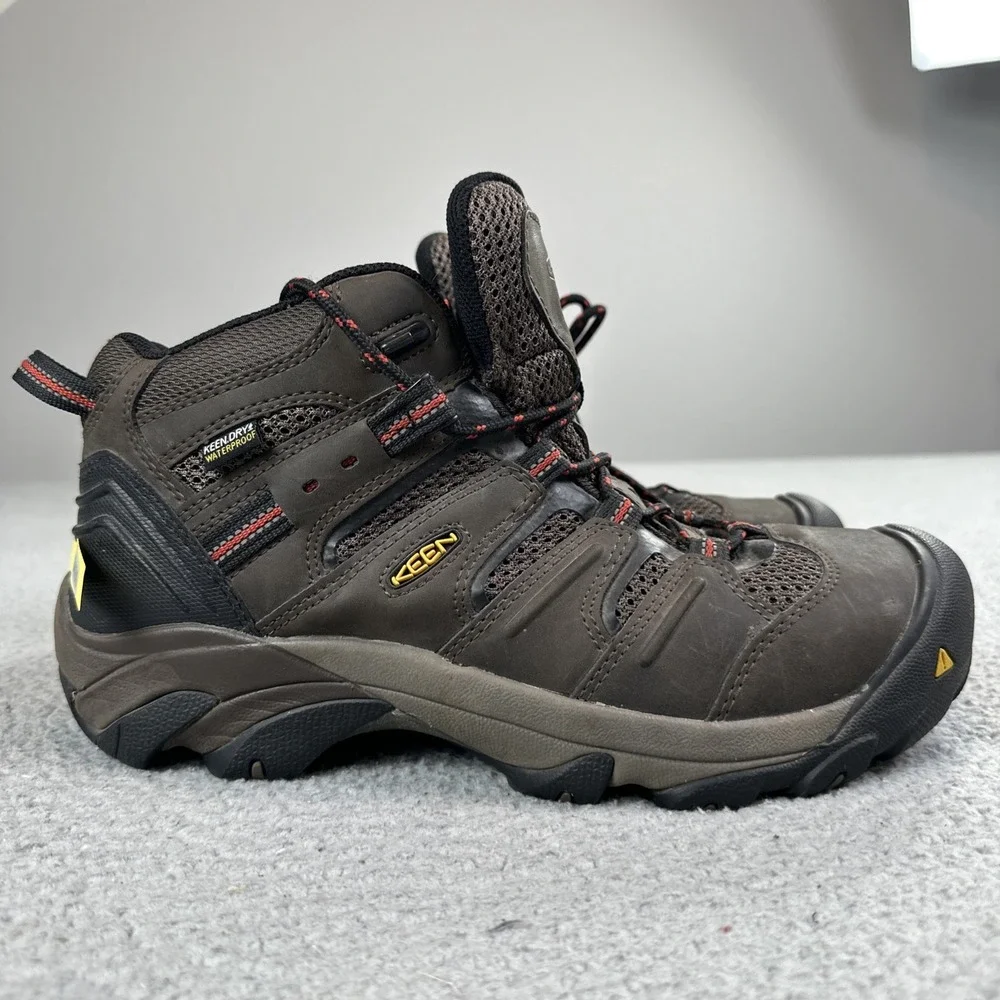Keen Dry Waterproof Flint Utility Boots Men 9D Brown EH Safety Toe ASTM F2413-18